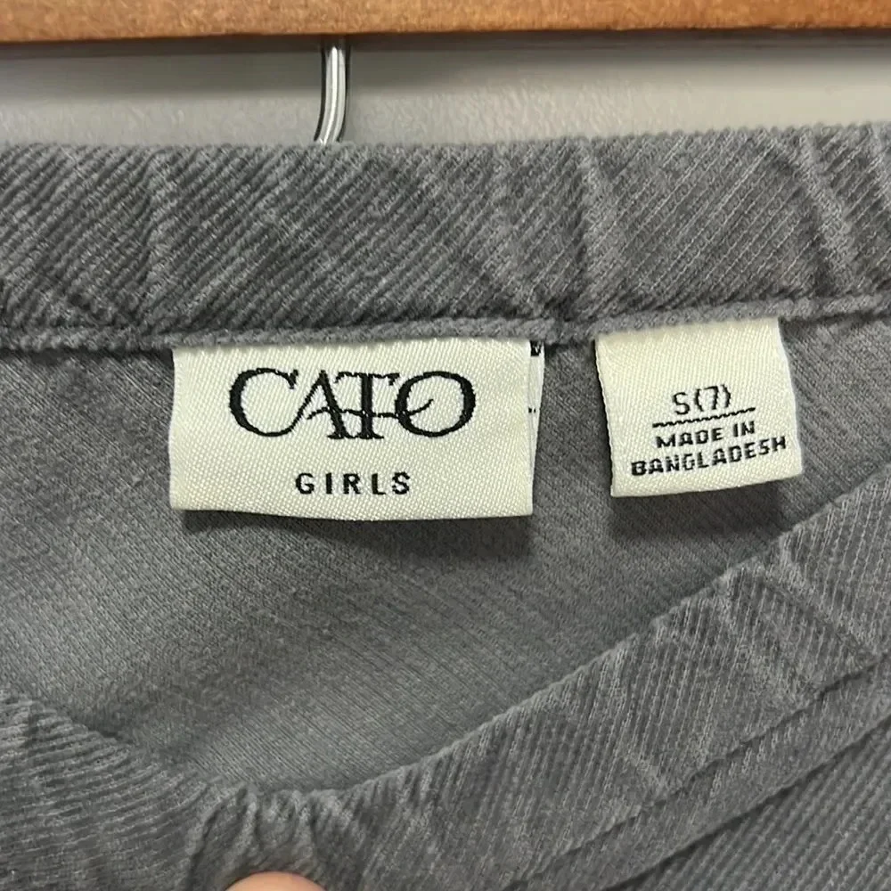 Cato girls | Girls Cotton Grey Ruffled Midi Skirt size Small (7) - Picture 5 of 6